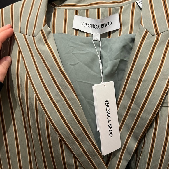 NWT VERONICA BEARD Kiernan Dickey Double-Breasted Striped Blazer 16 - Picture 9 of 15
